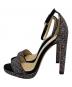 JIMMY CHOO (ジミーチュウ) グリッターヒールサンダル マルチカラー サイズ:36 1/2：6000円