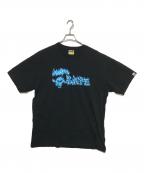 A BATHING APEア ベイシング エイプ）の古着「Flame Ape Face Tee」｜ブラック