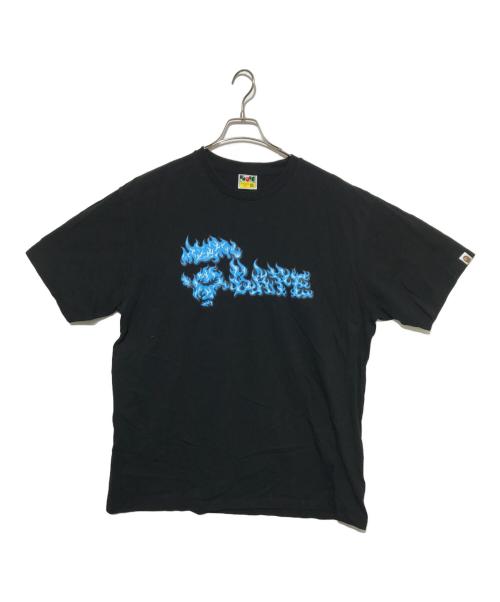 A BATHING APE（ア ベイシング エイプ）A BATHING APE (ア ベイシング エイプ) Flame Ape Face Tee ブラック サイズ:2XLの古着・服飾アイテム