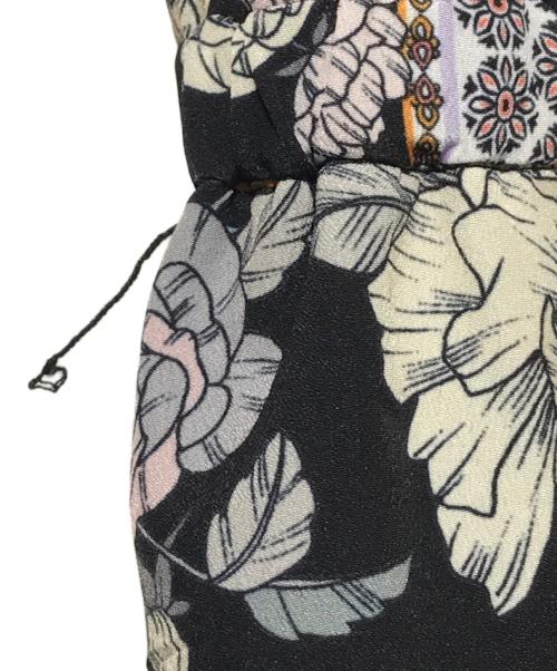 GRACE CONTINENTAL（（グレースコンチネンタル）GRACE CONTINENTAL (（グレースコンチネンタル) フラワープリントマキシ丈ワンピース ブラック×ピンク サイズ:38の古着・服飾アイテム