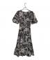 GRACE CONTINENTAL (（グレースコンチネンタル) フラワープリントマキシ丈ワンピース ブラック×ピンク サイズ:38：8000円