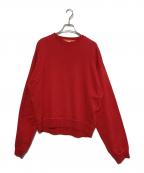MAISON EUREKAメゾンエウレカ）の古着「SLACK SWEAT SHIRT」｜レッド