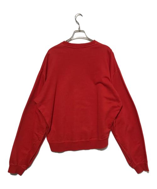 MAISON EUREKA（メゾンエウレカ）MAISON EUREKA (メゾンエウレカ) SLACK SWEAT SHIRT レッド サイズ:FREE 未使用品の古着・服飾アイテム