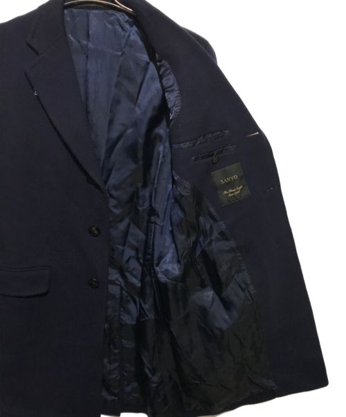 SANYO（サンヨー）SANYO (サンヨー) super180'sチェスターコート ネイビー サイズ:Ｍの古着・服飾アイテム