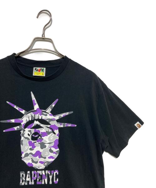A BATHING APE（ア ベイシング エイプ）A BATHING APE (ア ベイシング エイプ) NYC CAMO APE HEAD TEE ブラック サイズ:Lの古着・服飾アイテム
