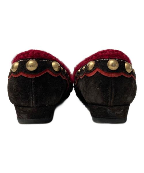 MIU MIU（ミュウミュウ）MIU MIU (ミュウミュウ) スタッズパンプス ブラック サイズ:36の古着・服飾アイテム