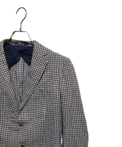 Aquascutum（アクアスキュータム）Aquascutum (アクアスキュータム) ブリティッシュチェックジャケット グレー サイズ:90A4の古着・服飾アイテム
