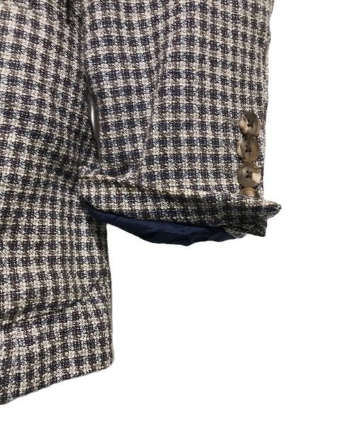 Aquascutum（アクアスキュータム）Aquascutum (アクアスキュータム) ブリティッシュチェックジャケット グレー サイズ:90A4の古着・服飾アイテム