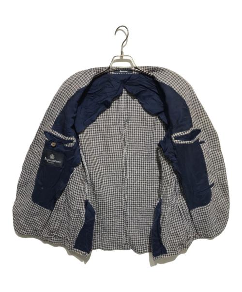 Aquascutum（アクアスキュータム）Aquascutum (アクアスキュータム) ブリティッシュチェックジャケット グレー サイズ:90A4の古着・服飾アイテム