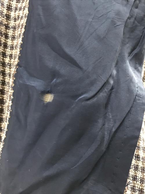 Aquascutum（アクアスキュータム）Aquascutum (アクアスキュータム) ブリティッシュチェックジャケット グレー サイズ:90A4の古着・服飾アイテム