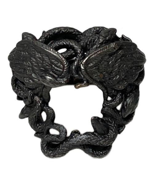 VERSACE（ヴェルサーチェ）VERSACE (ヴェルサーチェ) メデューサリング ブラック サイズ:21号の古着・服飾アイテム