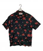 Aloha Blossomアロハブロッサム）の古着「オープンカラーシャツ」｜ブラック