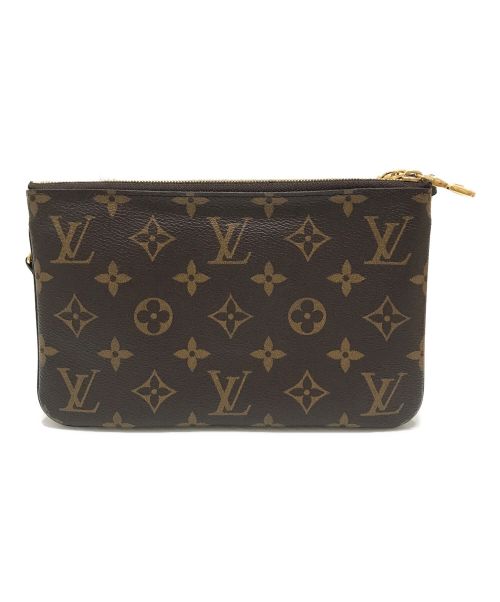 LOUIS VUITTON（ルイ ヴィトン）LOUIS VUITTON (ルイ ヴィトン) ポシェット・ドゥーブルジップ ショルダーバッグ ブラウンの古着・服飾アイテム