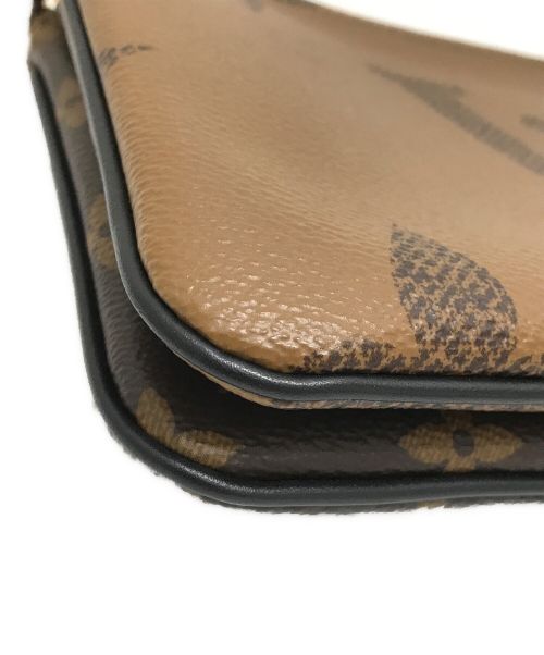 LOUIS VUITTON（ルイ ヴィトン）LOUIS VUITTON (ルイ ヴィトン) ポシェット・ドゥーブルジップ ショルダーバッグ ブラウンの古着・服飾アイテム