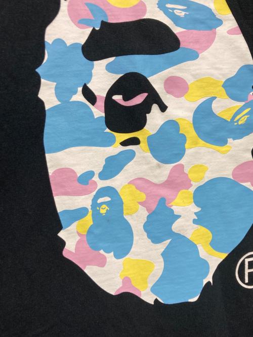A BATHING APE（ア ベイシング エイプ）A BATHING APE (ア ベイシング エイプ) EW MULTI CAMO MILO ON APE RLX TEE ブラック サイズ:Mの古着・服飾アイテム