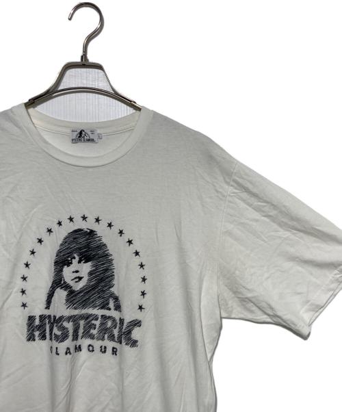 Hysteric Glamour（ヒステリックグラマー）Hysteric Glamour (ヒステリックグラマー) STAR CIRCLE WOMAN刺繍 Tシャツ ホワイト サイズ:Lの古着・服飾アイテム