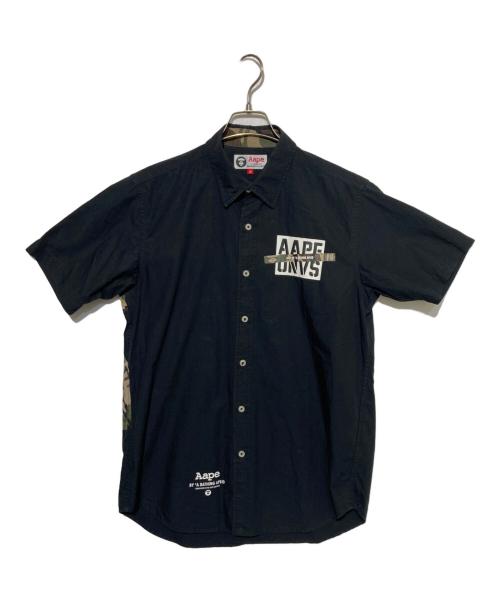 Aape BY A BATHING APE（エーエイプ バイ アベイシングエイプ）AAPE BY A BATHING APE (エーエイプ バイ アベイシングエイプ) 半袖シャツ ブラック サイズ:Mの古着・服飾アイテム