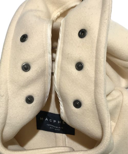 MACPHEE（マカフィー）MACPHEE (マカフィ) ウールメルトンダッフルコート ホワイト サイズ:Sの古着・服飾アイテム