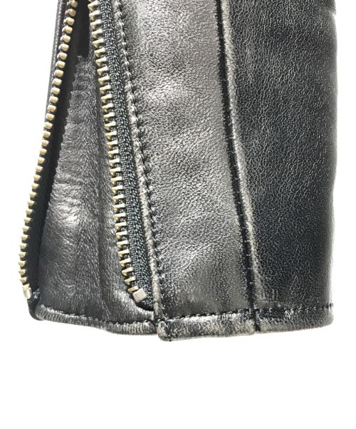 beautiful people（ビューティフルピープル）beautiful people (ビューティフルピープル) vintage leather riders jacket/ヴィンテージレザーライダースジャケット ブラック サイズ:130の古着・服飾アイテム