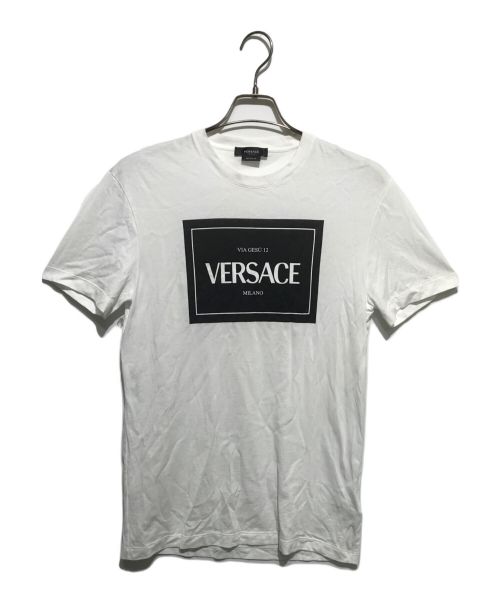 VERSACE（ヴェルサーチェ）VERSACE (ヴェルサーチ) ボックスロゴTシャツ ホワイト サイズ:Sの古着・服飾アイテム
