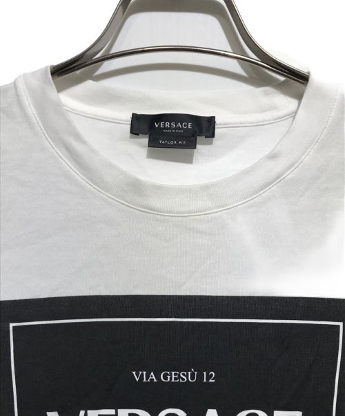 VERSACE（ヴェルサーチェ）VERSACE (ヴェルサーチ) ボックスロゴTシャツ ホワイト サイズ:Sの古着・服飾アイテム