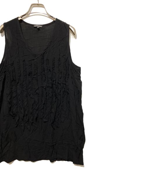 ANN DEMEULEMEESTER（アンドゥムルメステール）ANN DEMEULEMEESTER (アンドゥムルメステール) タンクトップ ブラック サイズ:38の古着・服飾アイテム