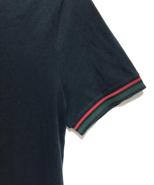GUCCI（グッチ）GUCCI (グッチ) バックロゴシェリーラインＴシャツ ブラック サイズ:Mの古着・服飾アイテム