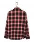 Saint Laurent Paris (サンローランパリ) レギュラーカラーオンブレチェックシャツ レッド サイズ:Ｓ：14000円