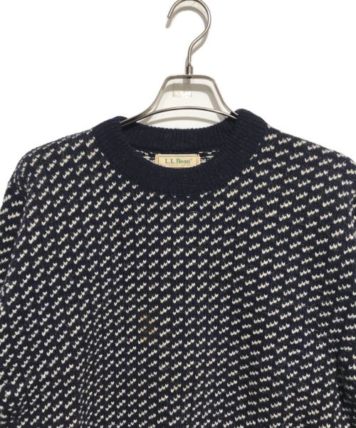 L.L.Bean（エルエルビーン）L.L.Bean (エルエルビーン) バーズアイニット ネイビー サイズ:MEDIUMの古着・服飾アイテム
