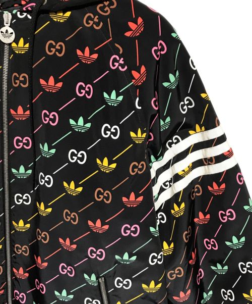 GUCCI（グッチ）GUCCI (グッチ) adidas (アディダス) トレフォイル ストライプ ジャケット ブラック サイズ:48の古着・服飾アイテム