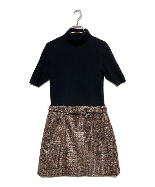 theory（セオリー）theory (セオリー) ニットコンボドレス ブラック サイズ:Ｓの古着・服飾アイテム