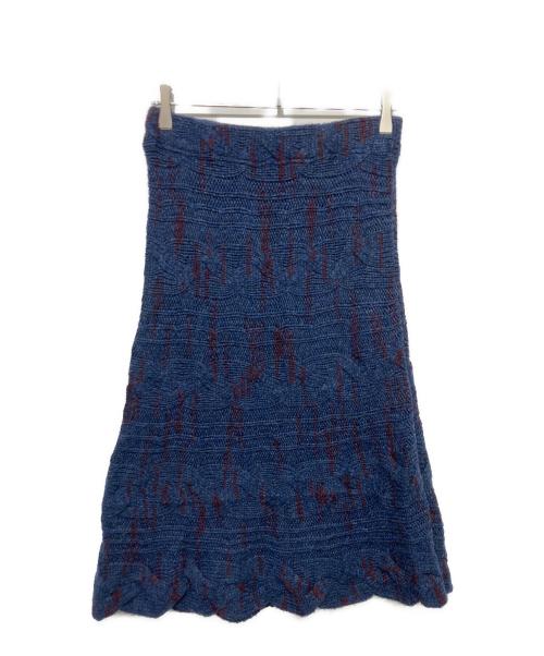 HaaT（ハート）HaaT (ハート) ケーブルニットスカート ネイビー サイズ:2の古着・服飾アイテム