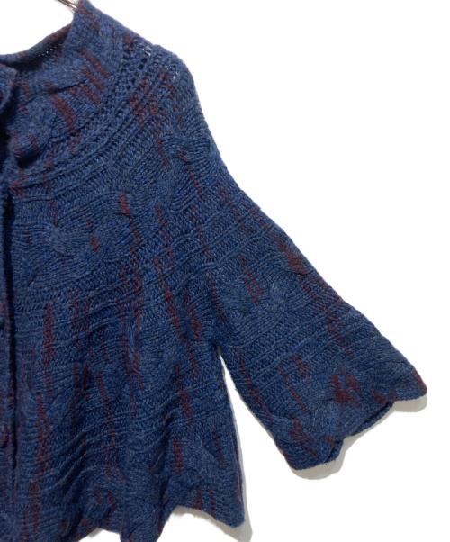 HaaT（ハート）HaaT (ハート) ケーブルニットカーディガン ネイビー サイズ:2の古着・服飾アイテム