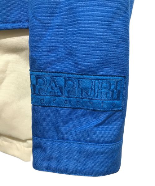 NAPAPIJRI（ナパピリ）NAPAPIJRI (ナパピリ) Martine rose (マーティン・ローズ) レイヤードマウンテンジャケット&ダウンベスト ブルー×ホワイト サイズ:34の古着・服飾アイテム