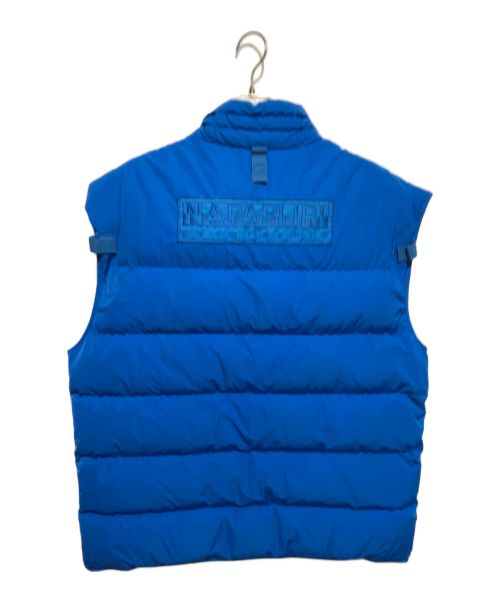 NAPAPIJRI（ナパピリ）NAPAPIJRI (ナパピリ) Martine rose (マーティン・ローズ) レイヤードマウンテンジャケット&ダウンベスト ブルー×ホワイト サイズ:34の古着・服飾アイテム