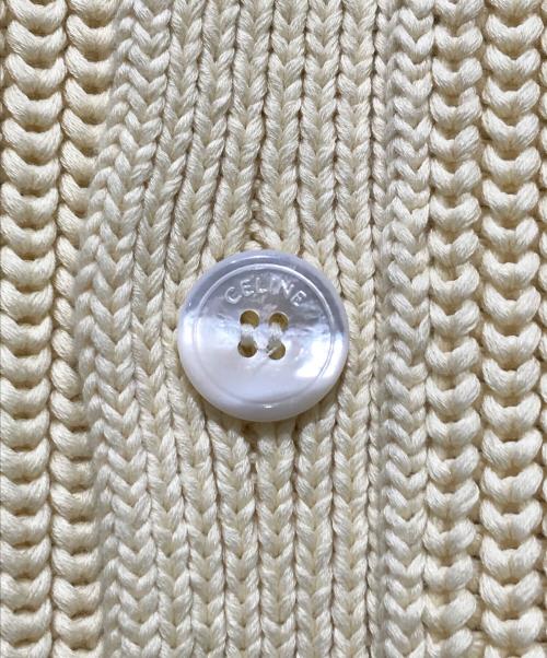 CELINE（セリーヌ）CELINE (セリーヌ) カレッジニットカーディガン ベージュ サイズ:XSの古着・服飾アイテム