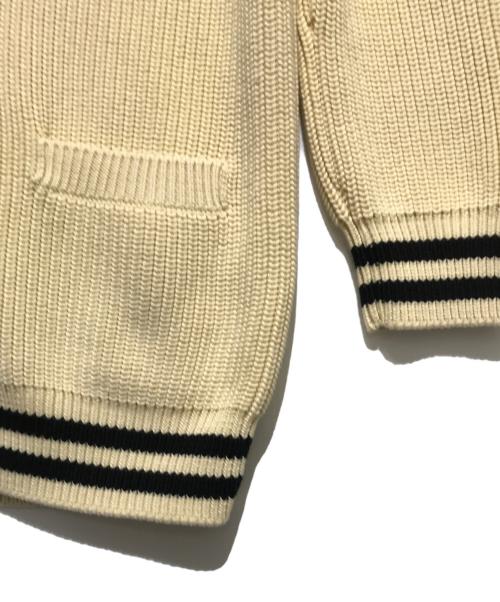 CELINE（セリーヌ）CELINE (セリーヌ) カレッジニットカーディガン ベージュ サイズ:XSの古着・服飾アイテム