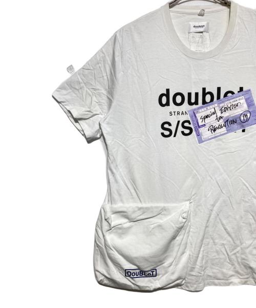 doublet（ダブレット）doublet (ダブレット) REVOLUTION 40th記念パッカブルTシャツ ホワイト サイズ:Ｌの古着・服飾アイテム