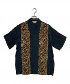 STYLE EYESスタイルアイズ）の古着「レオパードボーリングシャツ」｜ブラック