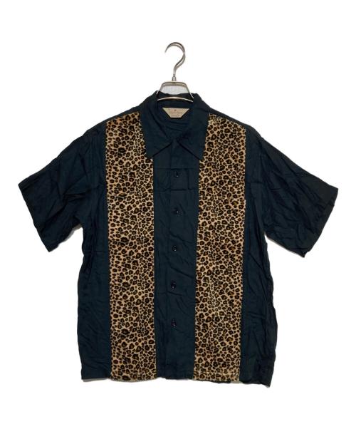 STYLE EYES（スタイルアイズ）STYLE EYES (スタイルアイズ) レオパードボーリングシャツ ブラック サイズ:Mの古着・服飾アイテム