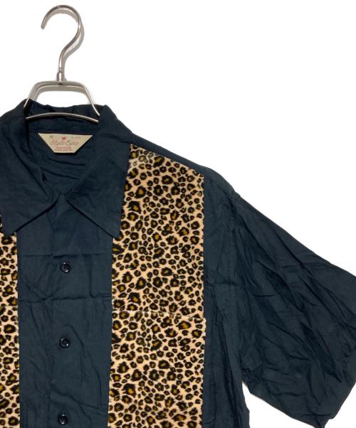 STYLE EYES（スタイルアイズ）STYLE EYES (スタイルアイズ) レオパードボーリングシャツ ブラック サイズ:Mの古着・服飾アイテム