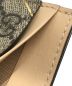 中古・古着 GUCCI (グッチ) GGホースビットキャンバスカードホルダー ベージュ：12000円