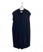 MIDIUMISOLIDミディウミソリッド）の古着「Ｖネックワンピース」｜ネイビー