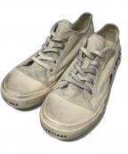 BALENCIAGAバレンシアガ）の古着「PARIS LOW TOP GRAFFITI ローカットスニーカー」｜アイボリー