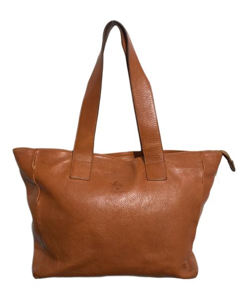 IL BISONTE（イル ビゾンテ）IL BISONTE (イル ビゾンテ) レザートートバッグ ブラウンの古着・服飾アイテム