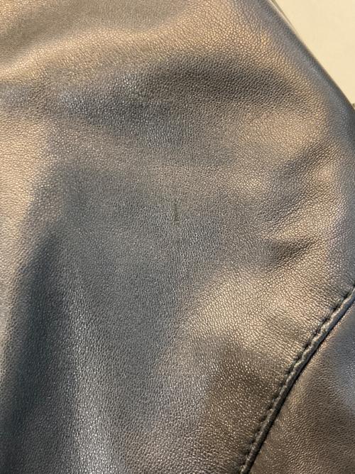 Maison Margiela（メゾンマルジェラ）Maison Margiela (メゾンマルジェラ) ベルテッドラムレザーダブルジャケット ブラック サイズ:42の古着・服飾アイテム