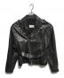 Maison Margiela（メゾンマルジェラ）の古着「ベルテッドラムレザーダブルジャケット」｜ブラック