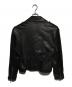 Maison Margiela (メゾンマルジェラ) ベルテッドラムレザーダブルジャケット ブラック サイズ:42：62000円