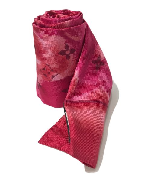 LOUIS VUITTON（ルイ ヴィトン）LOUIS VUITTON (ルイ ヴィトン) イカットフラワーツイリーシルクスカーフ ピンクの古着・服飾アイテム