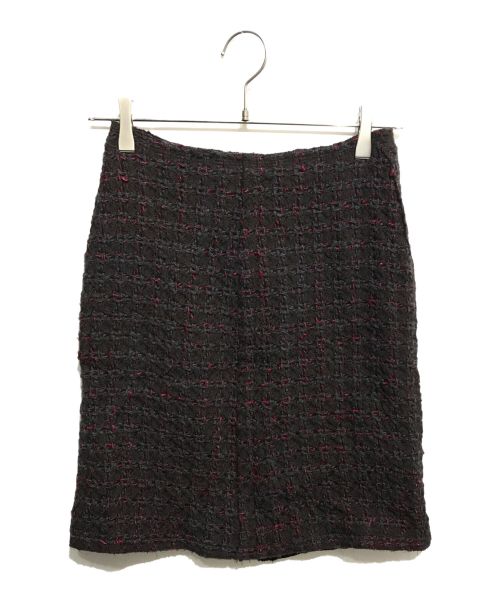 PRADA（プラダ）PRADA (プラダ) ウールミニスカート ブラウン サイズ:38の古着・服飾アイテム